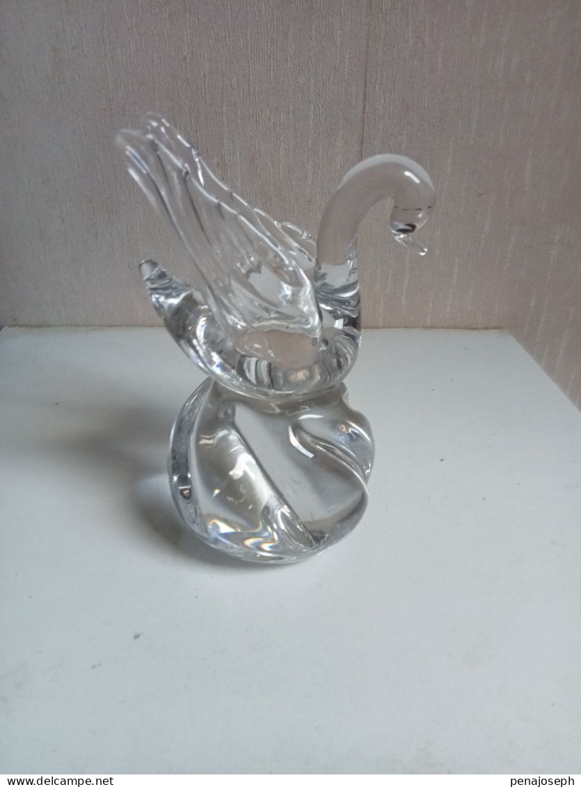 Cygne Presse Papier En Cristal Hauteur 15 Cm - Glas & Kristall