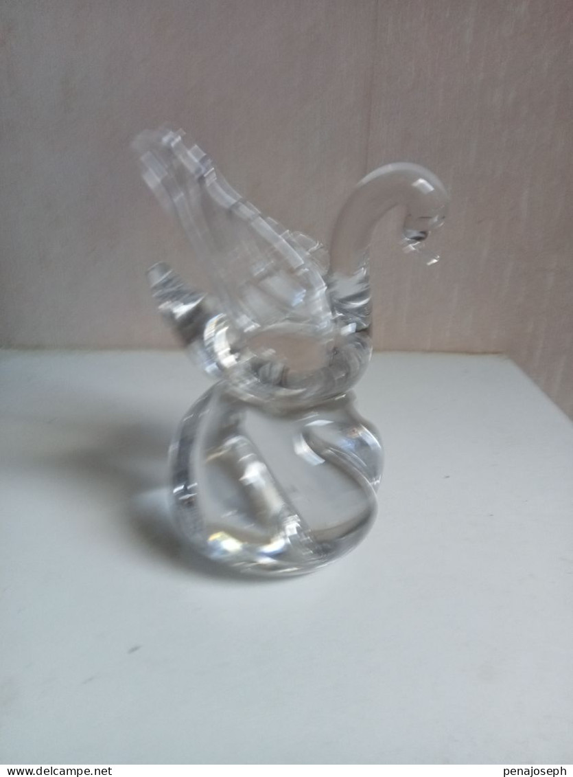 Cygne Presse Papier En Cristal Hauteur 15 Cm - Glas & Kristal