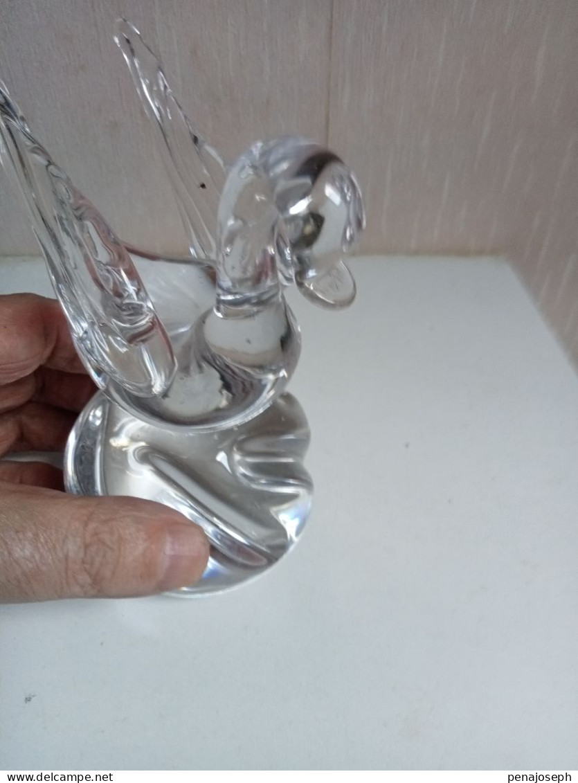 Cygne Presse Papier En Cristal Hauteur 15 Cm - Glas & Kristal