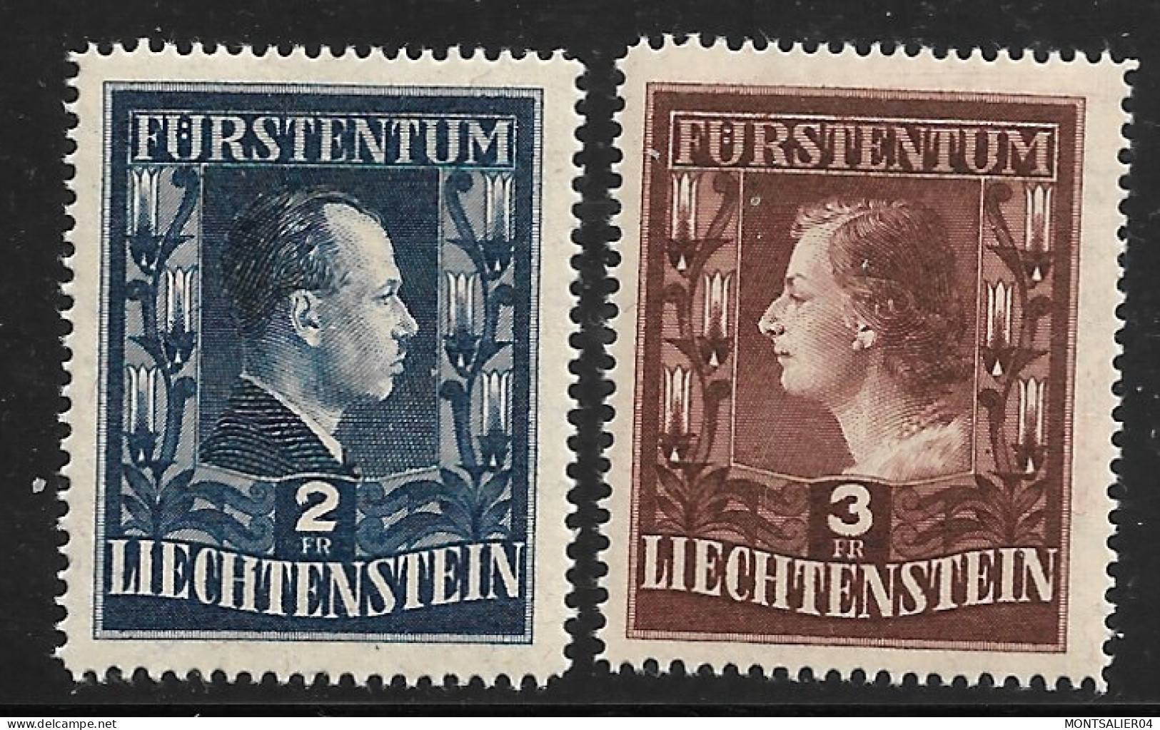 1951  - MNH - YT 266a/267a - MICHEL 304A-305A - D. GEZ 14 3/4  - MNH - POSTFRISCH - SANS CHARNIERE ** - RARE - Ungebraucht