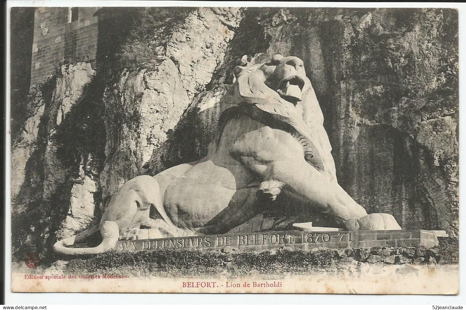 Lion De Bartholdi  1908 édition Spéciale Des Galeries Modernes - Belfort – Le Lion