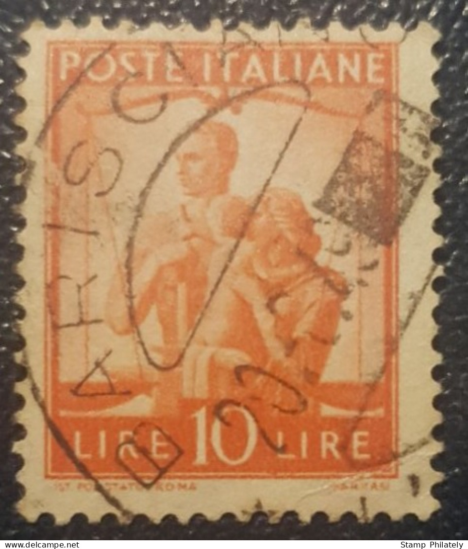 Italy 10L Used Postmark Stamp Barisciano Cancel - Oblitérés