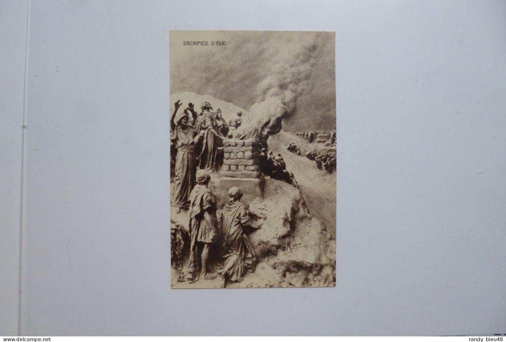 SCENES RELIGIEUSES  -  Sacrifice D'Elie   -  Illustration MASTROIANNI  - - Mastroianni