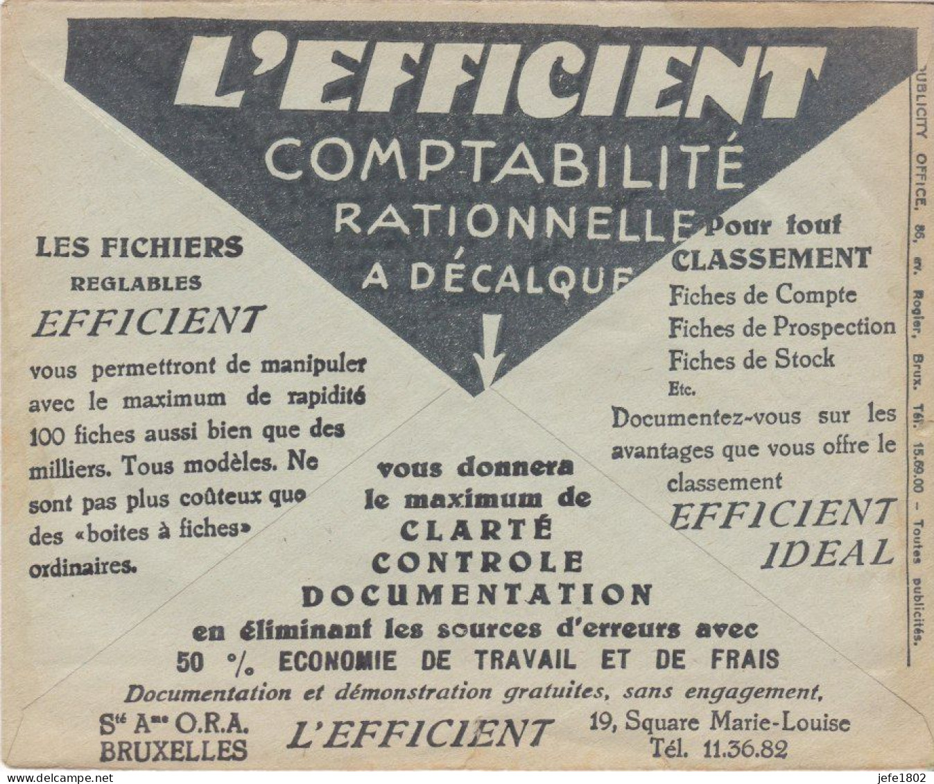 L' Efficient Comptabilité Rationnelle A Décalque - Pour Tout Classement - Postcards 1934-1951