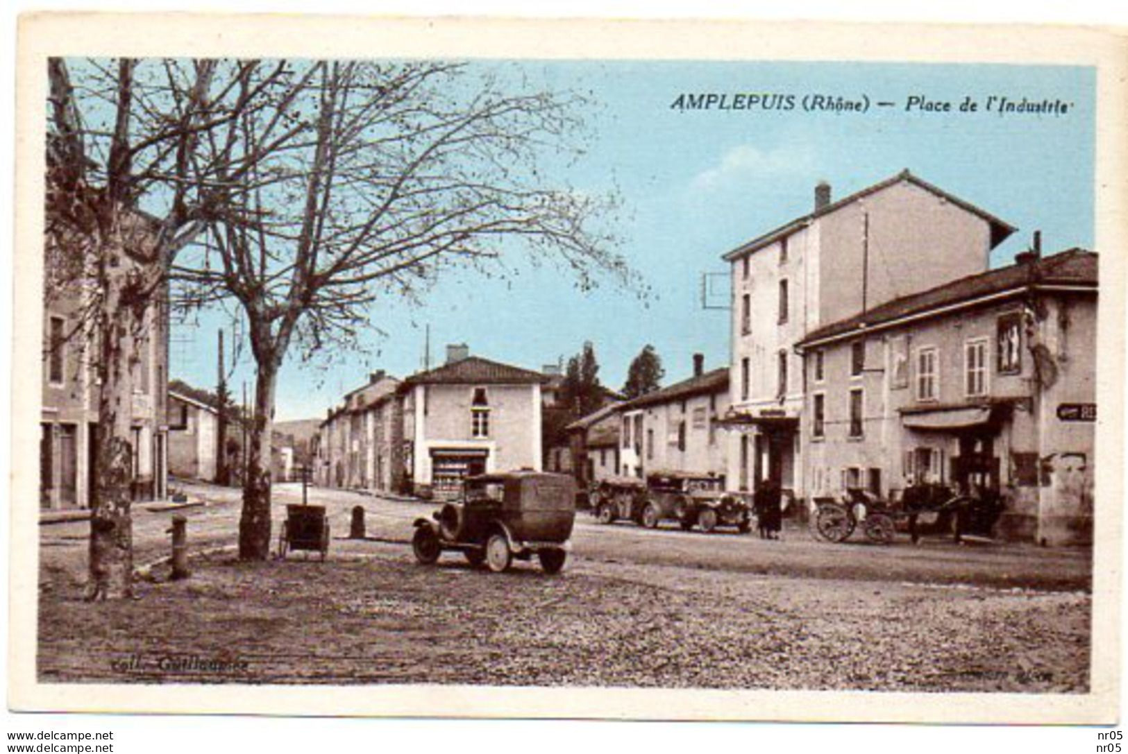 69 - AMPLEPUIS ( Rhone )  - Place De L'industrie ( Colorisé ) ( Vehicule D'Epoque ) - Amplepuis