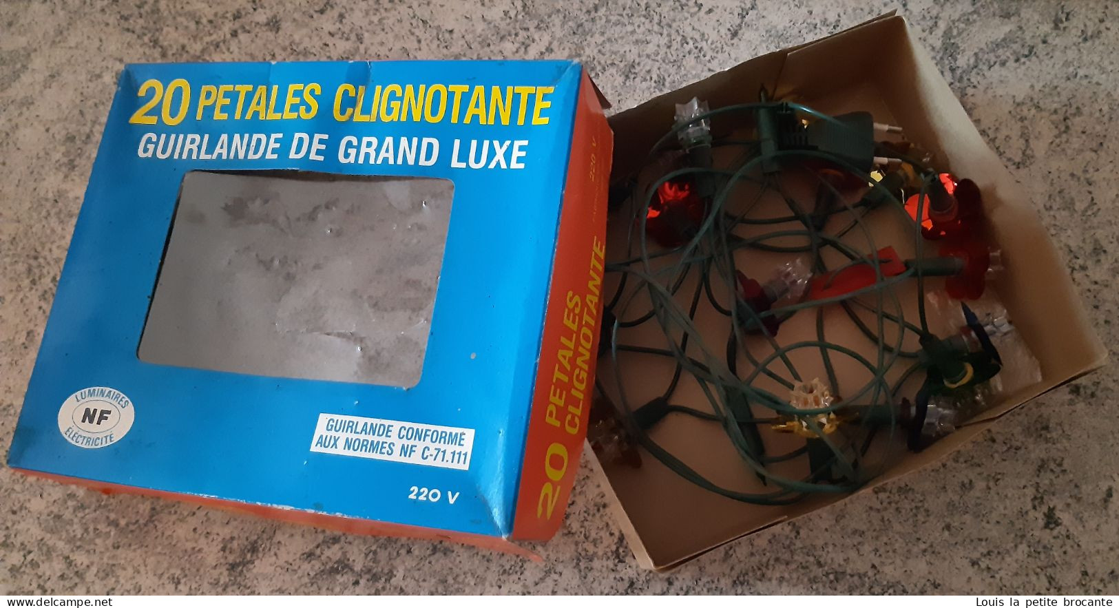 Guirlande électrique De Sapin De Noël, Clignotante, Vintage Années 70, 20 Lampes, Toutes Fonctionnent. - Adornos Navideños