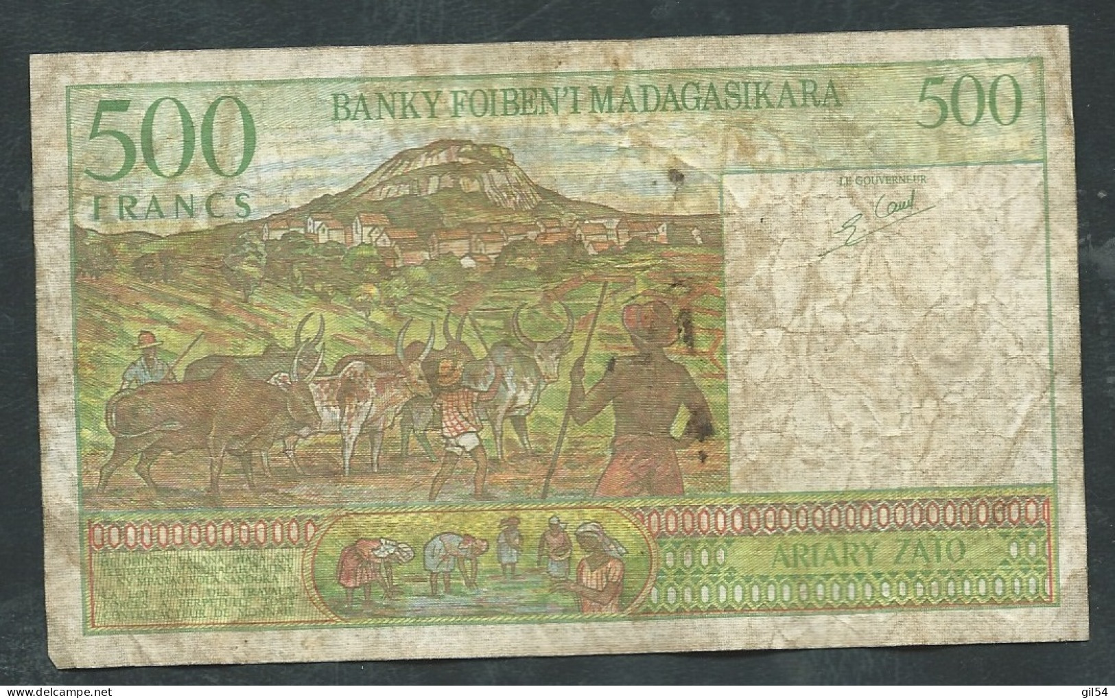 MADAGASCAR - Billet 500 Francs ARIARY ZATO  - B67807716  Laura 12908 - Madagaskar
