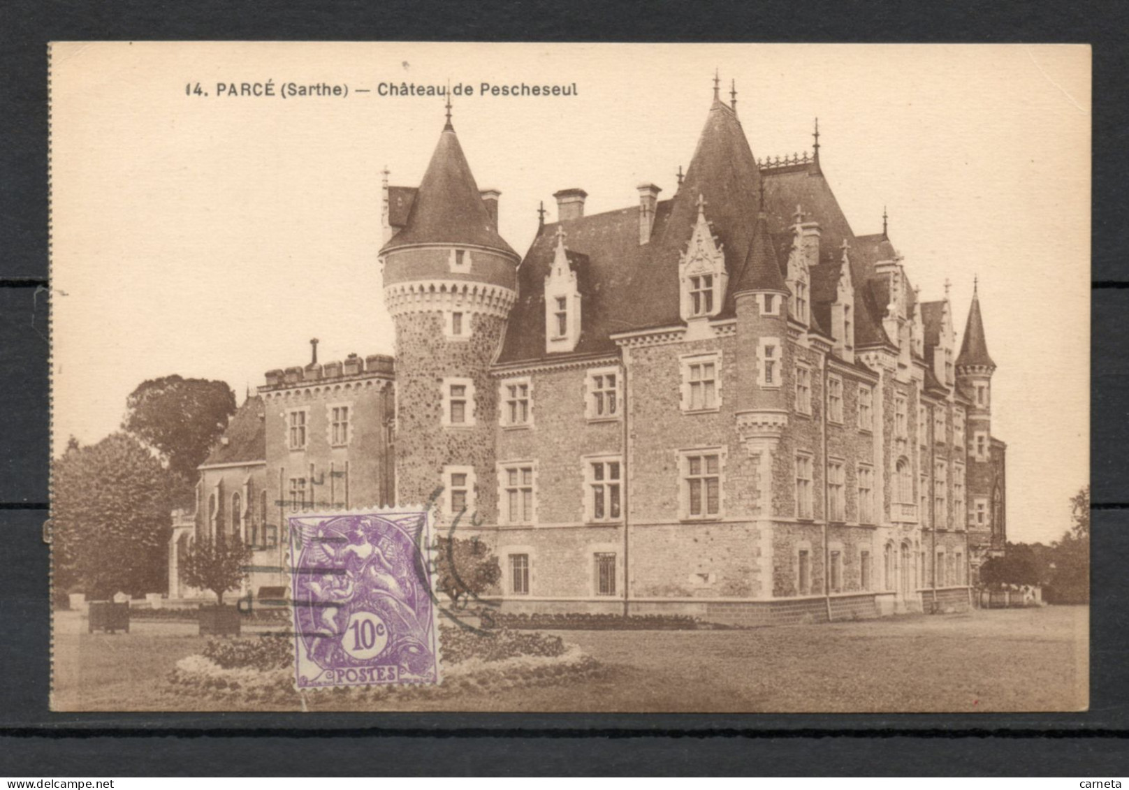 FRANCE   N°  233   LOT DE CINQ  CARTES POSTALES    OBLITERES   COTE ? €     TYPE BLANC  11 SCANS - 1900-29 Blanc