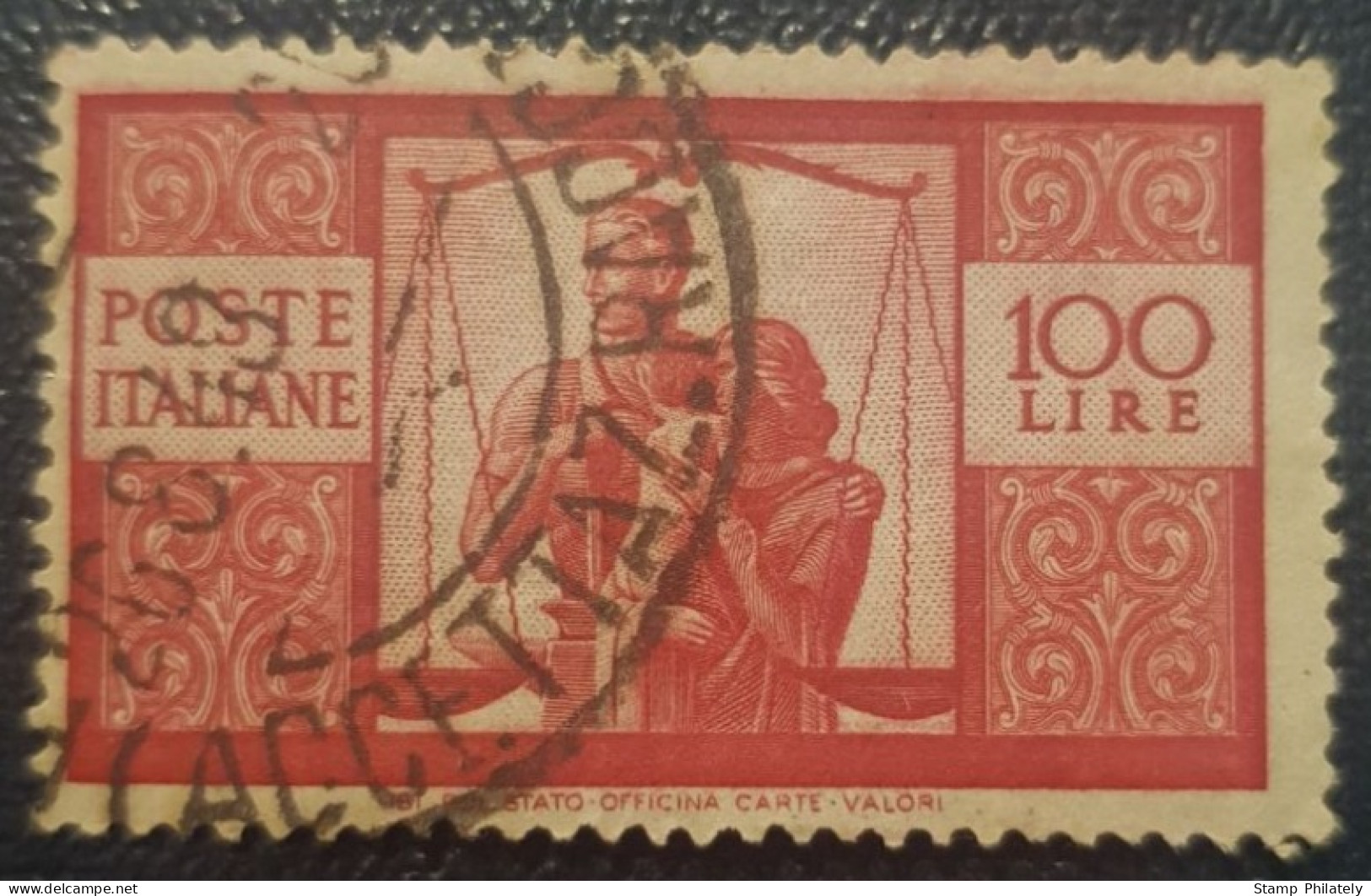 Italy 100L Used Stamp 1945 Democracy - Afgestempeld