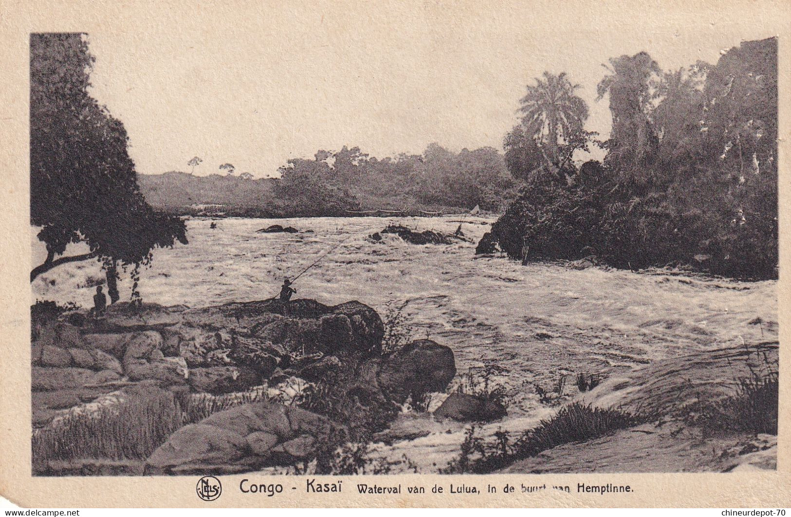 Congo Kasaï Waterval Van De Lulua In De Buurtan Hemptinne - Congo Belge