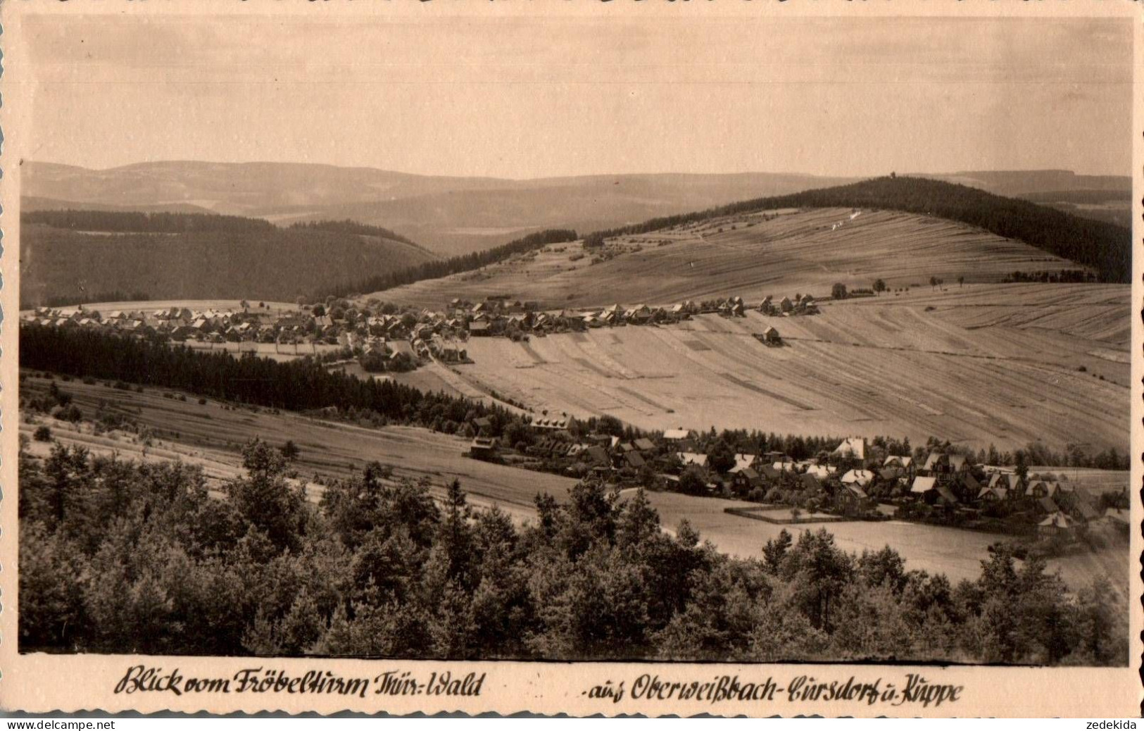 H0881 - Oberweißbach Cursdorf Blick Vom Fröbelturm Schwarzatal - Photo Henkel - Oberweissbach