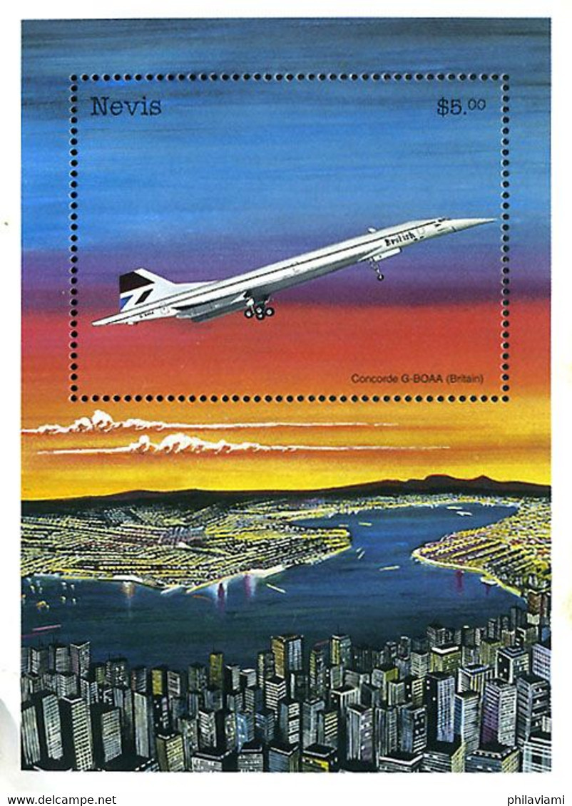 Nevis 1998 Civil Aircraft Aviation Civile Avione Concorde G-BOAA British Airways - Concorde