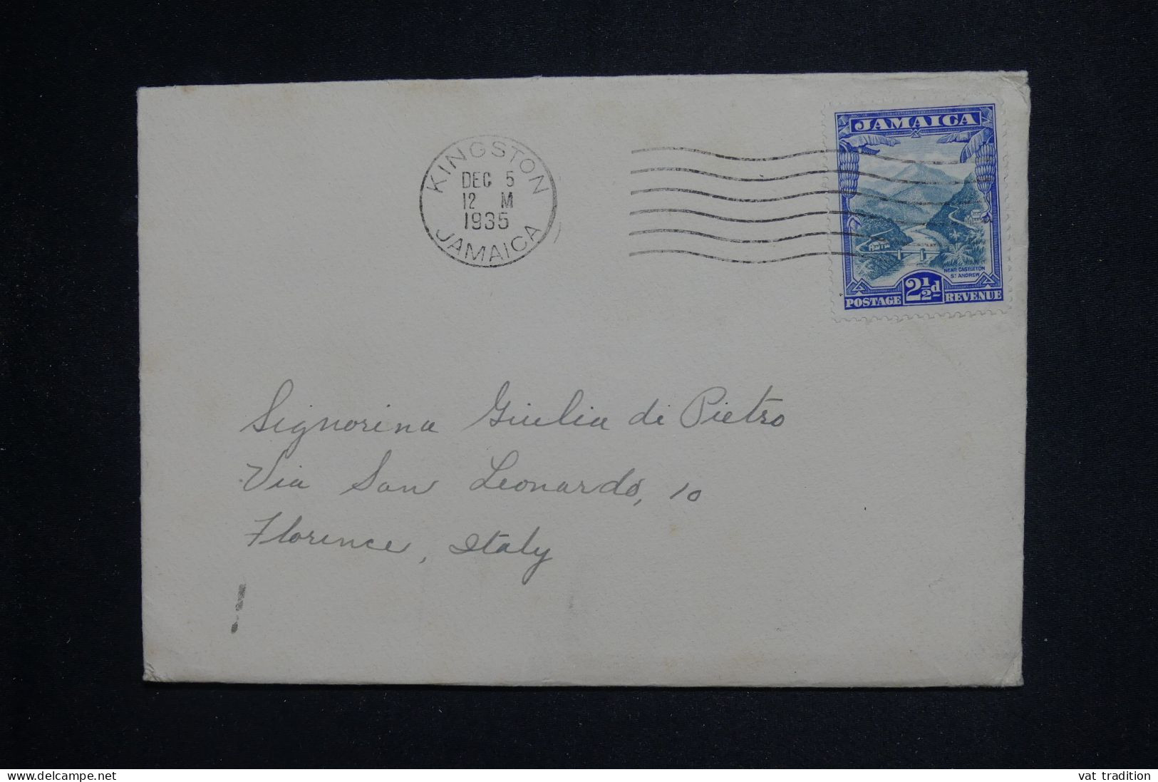 JAMAIQUE - Enveloppe De Kingston Pour L'Italie En 1935 - L 150448 - Jamaica (...-1961)