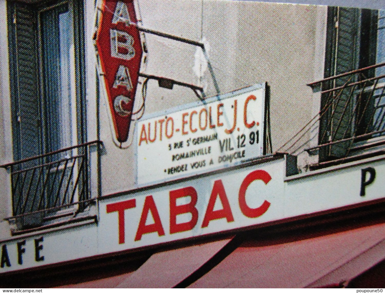 CP 93 Seine Saint Denis ROMAINVILLE  - Le Café Tabac P.M.U. " Le Brazza "  épicerie COOP  La Place Des 3 Communes 1970 - Romainville