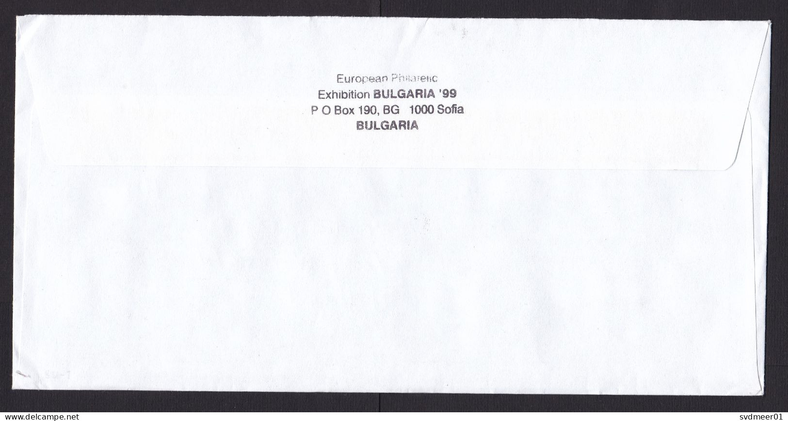 Bulgaria: Registered Cover To Netherlands, 1999, Postage Paid, Uncommon Dutch Postal Cancel Processed (traces Of Use) - Covers & Documents