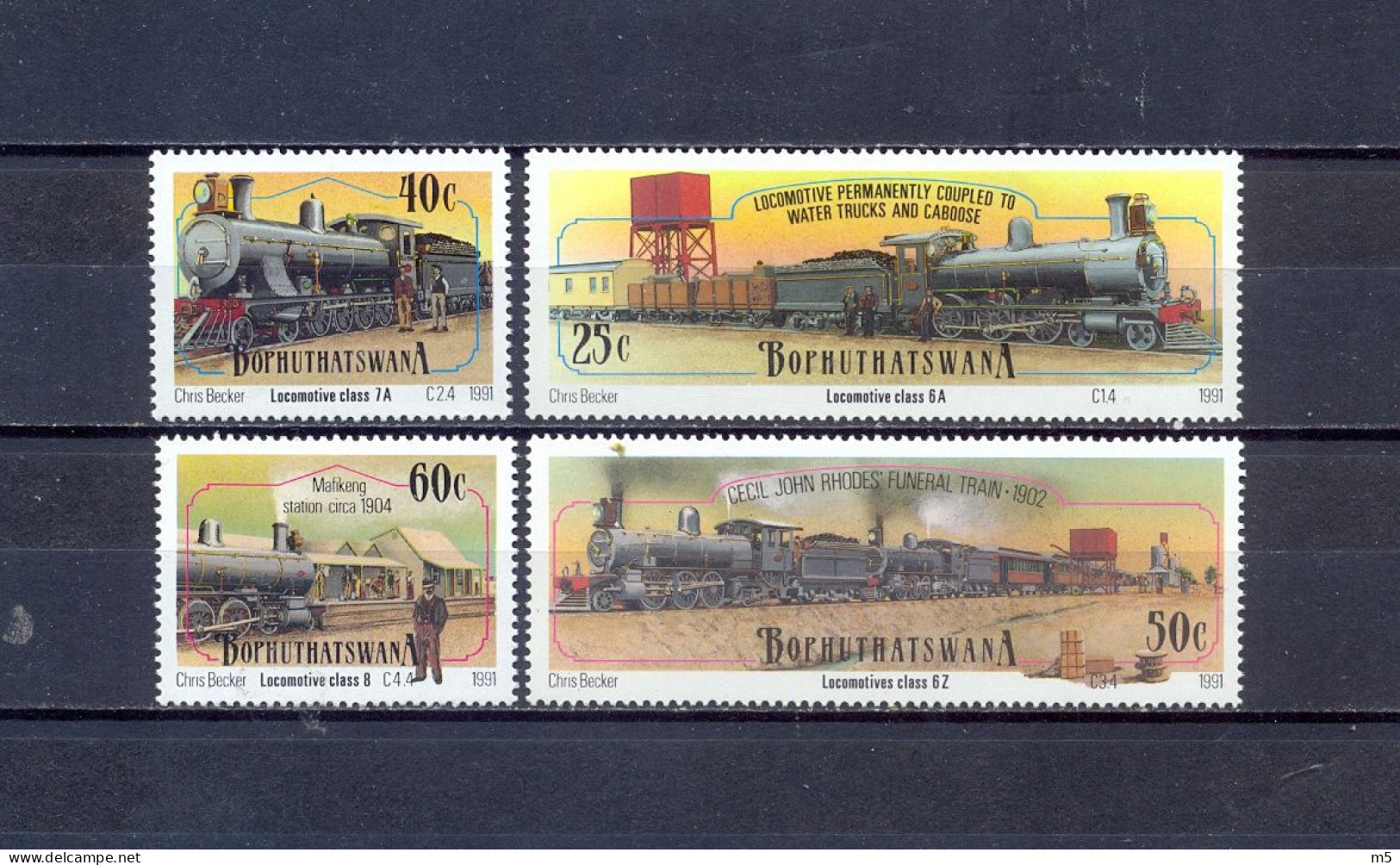 BOPHUTHATSWANA - MNH - TRAINS -  MI.NO.264/7 - CV = 6 € - Bophuthatswana