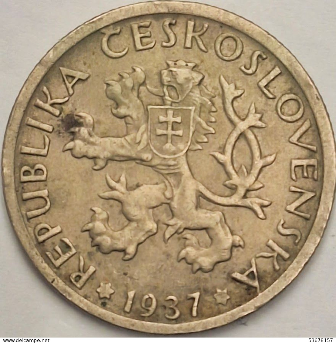 Czechoslovakia - Koruna 1937, KM# 4 (#3675) - Czechoslovakia