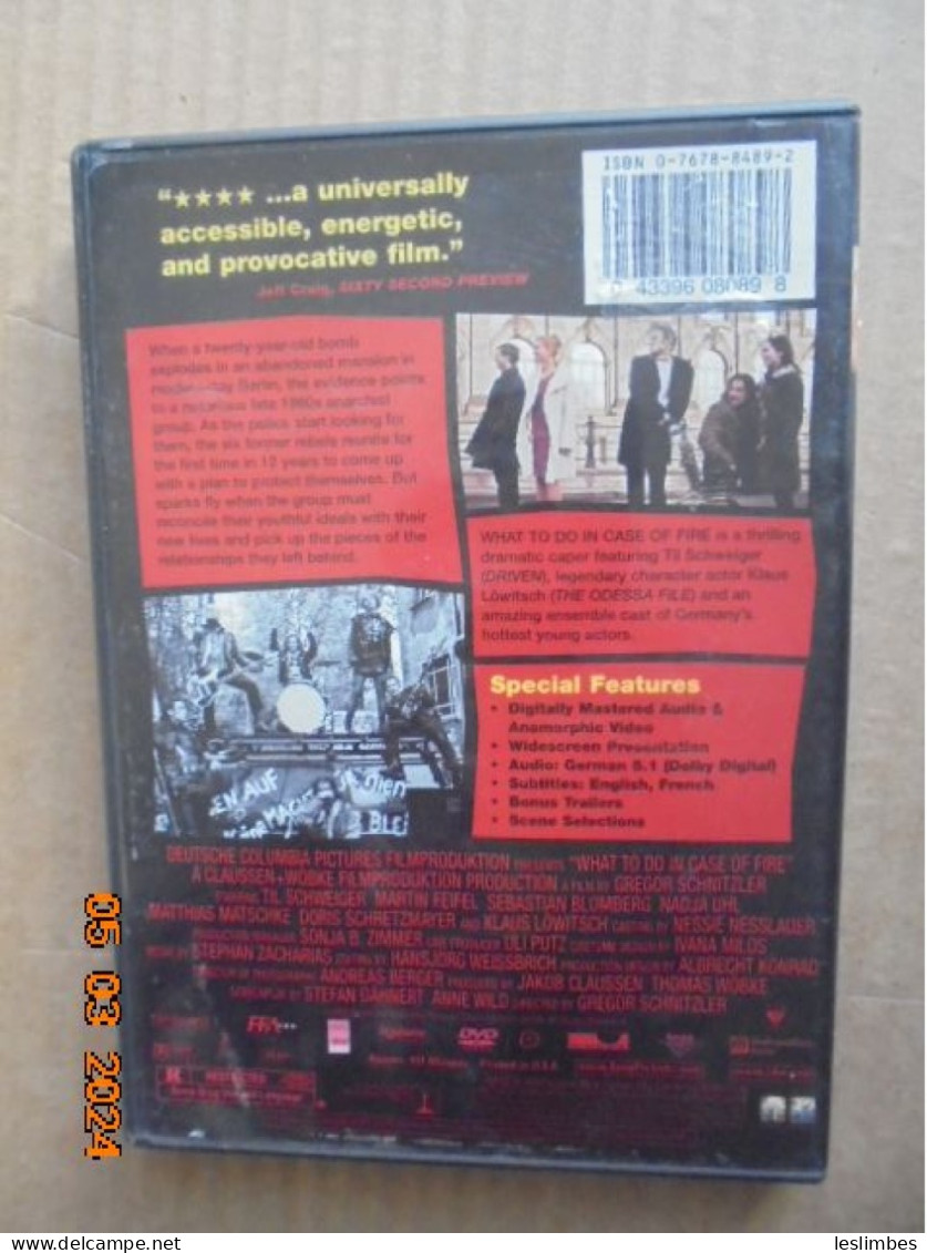 What To Do In Case Of Fire - [DVD] [Region 1] [US Import] [NTSC] Gregor Schnitzler - Drame