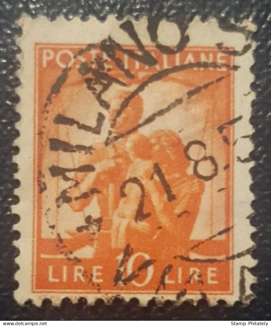 Italy 10L Used Postmark Stamp Milano Cancel - Oblitérés