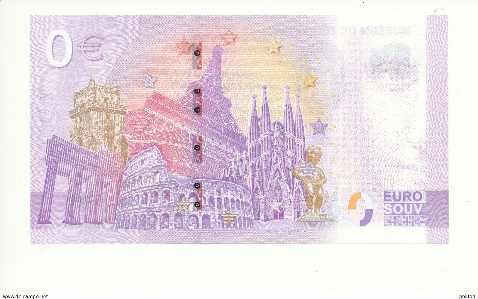 Billet Souvenir - 0 Euro - MUSÉUM DE TOULOUSE - UEJT - 2023-2 - N° 4477 - Lots & Kiloware - Banknotes