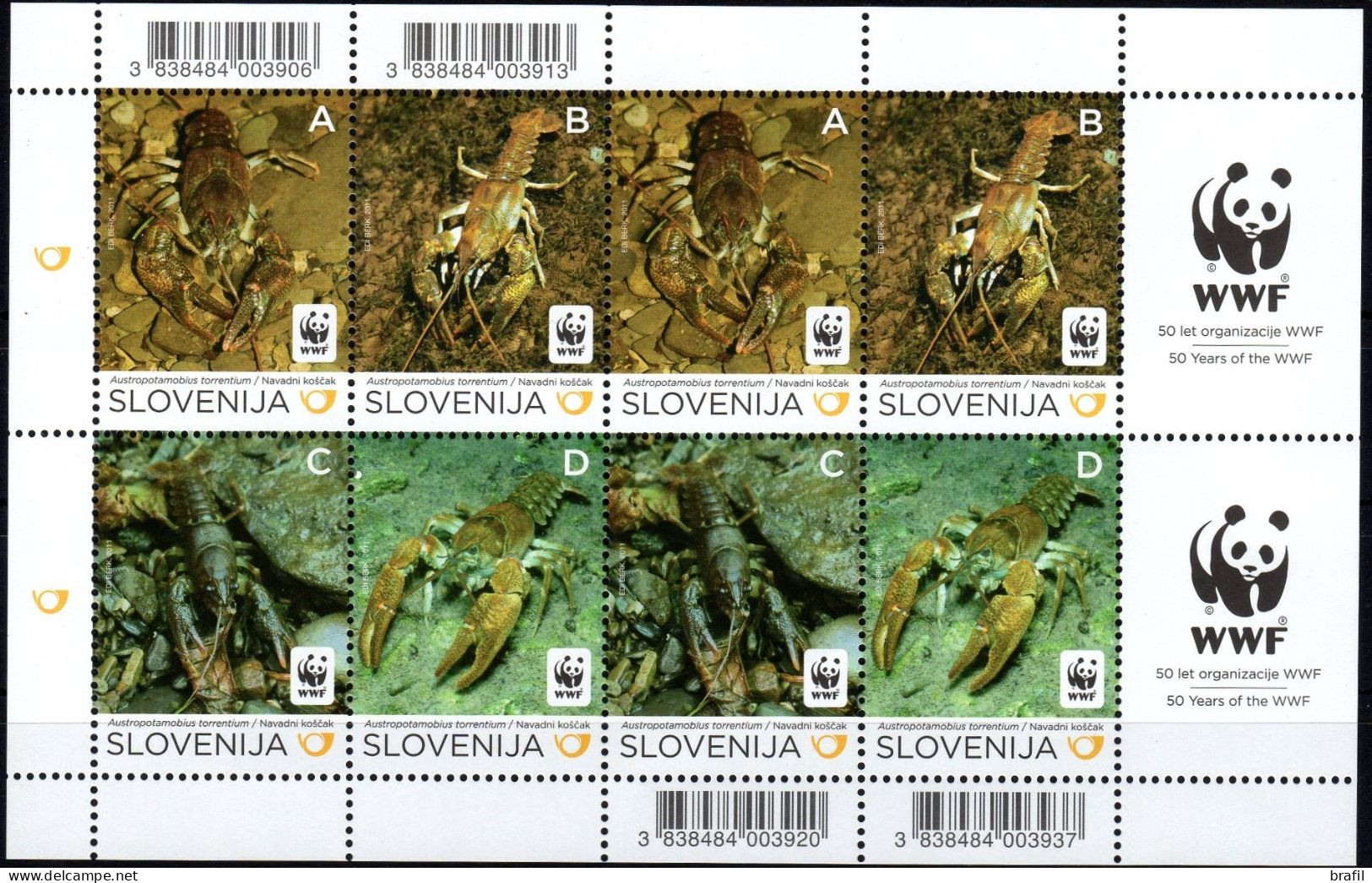 2001 Slovenia, Minifoglio WWF, Serie Completa Nuova (**) - Eslovenia