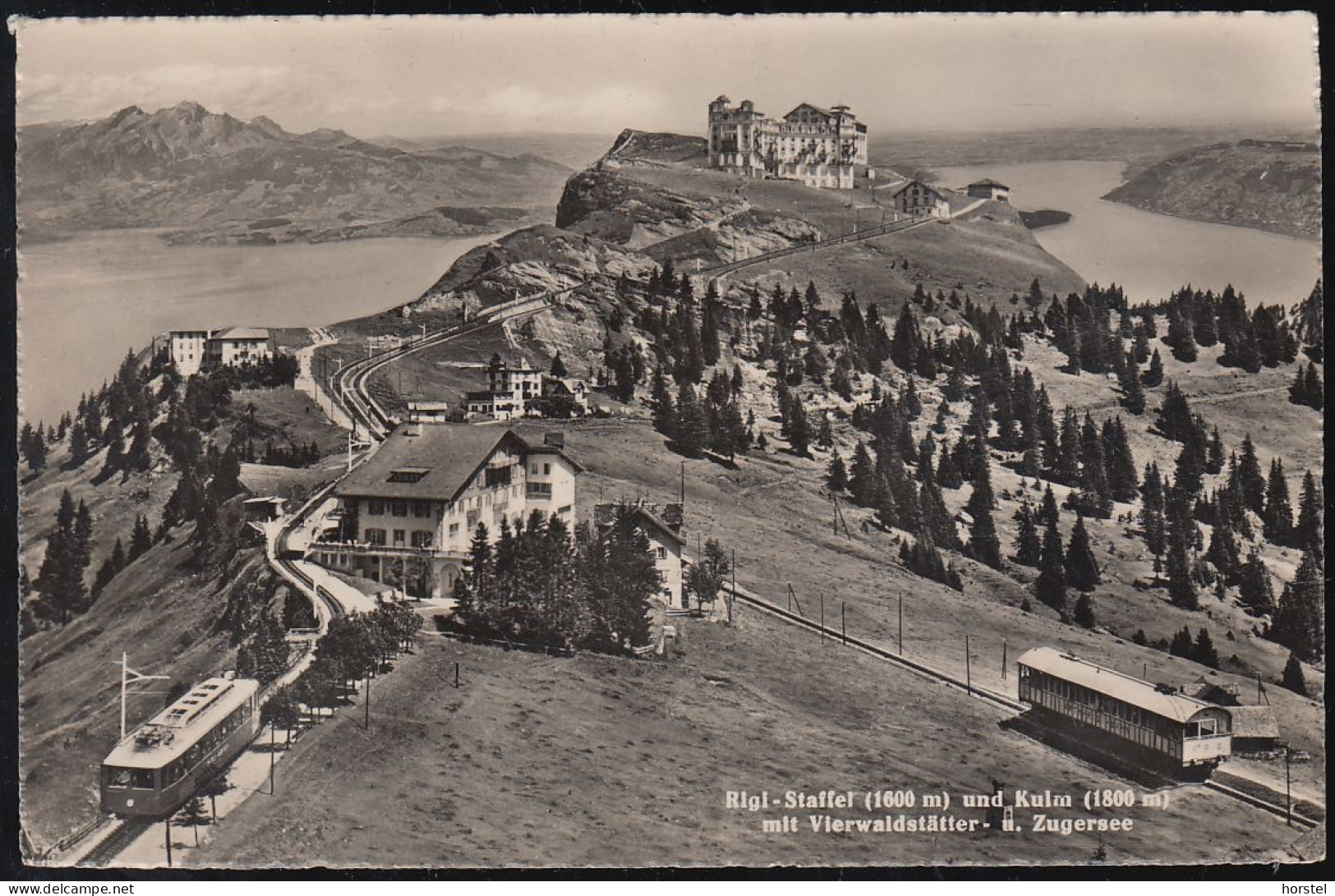 Schweiz - 6354 Vitznau- Rigi-Bahn - Bahnhof - Eisenbahn - Train-  Vierwaldstättersee - Vitznau