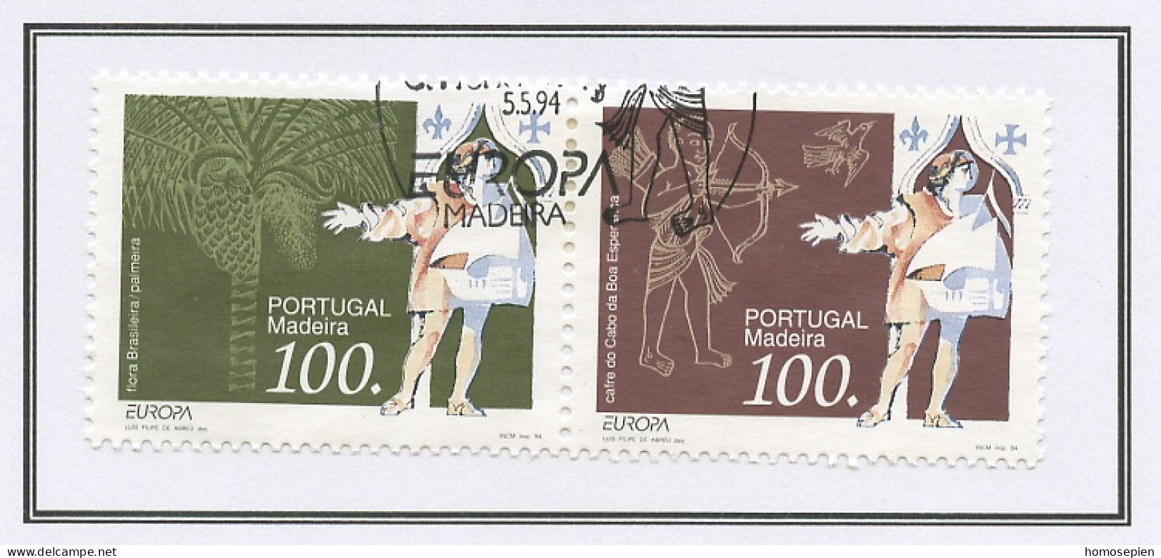 Europa CEPT 1994 Madère - Madeira - Portugal Y&T N°177 à 178 - Michel N°170 à 171 (o) - Se Tenant - 1994