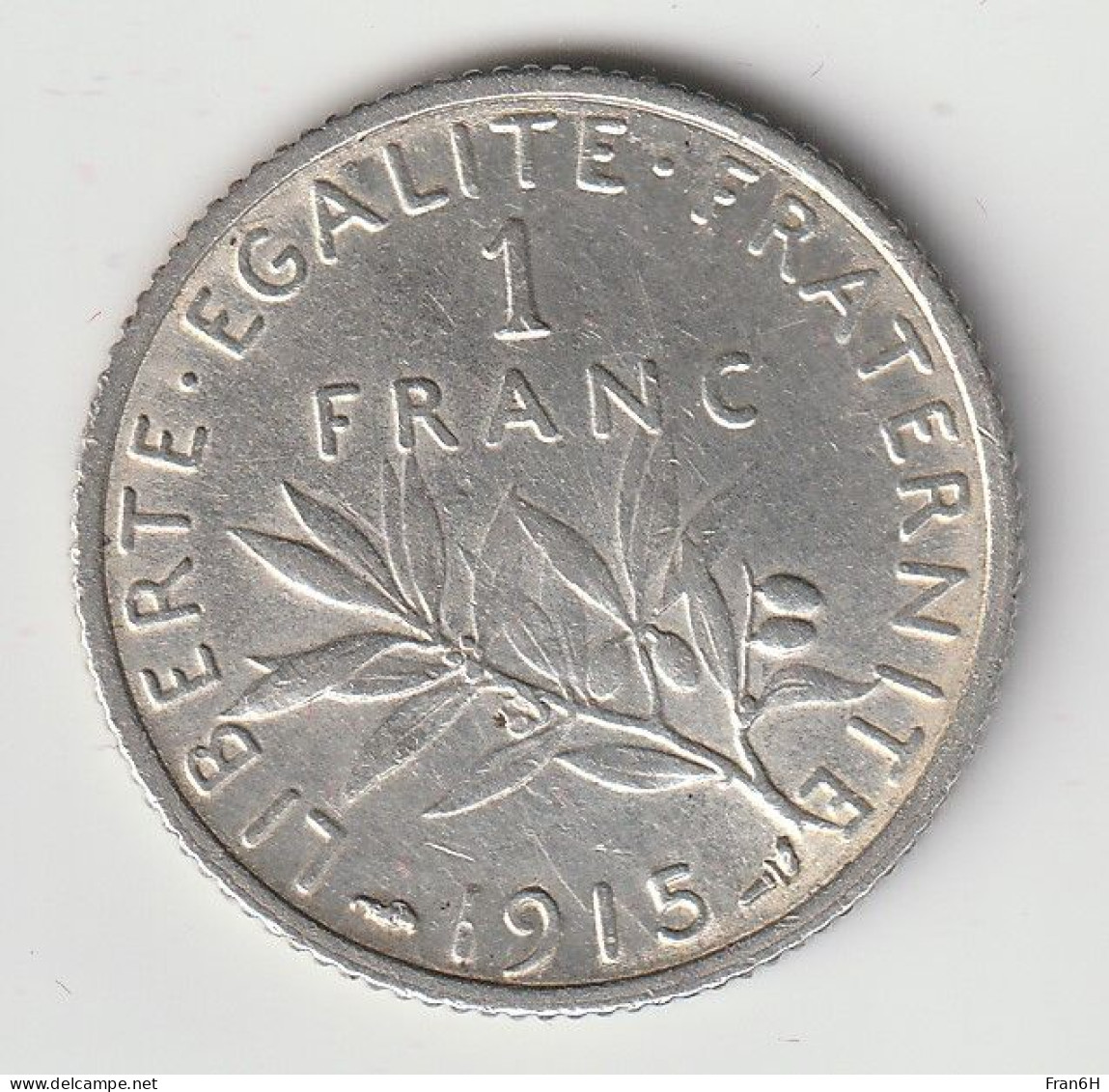 Semeuse 1 Franc Argent 1915 - Silver - - 1 Franc