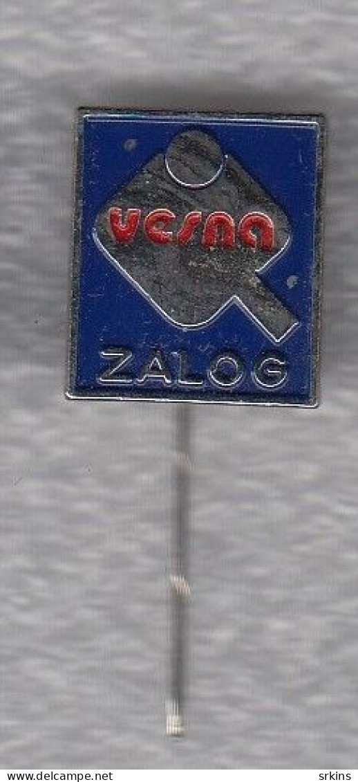 Pin Badge Anstecknadel Vesna Zalog Slovenia Yugoslavia Table Tennis Club Tischtennis Tennis De Table - Tischtennis