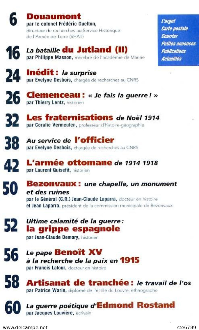 14 18 Magazine De La Grande Guerre N° 9 Fort Douaumont , Clemenceau , Armée Ottoman , Noel 1914 Fraternisations - History