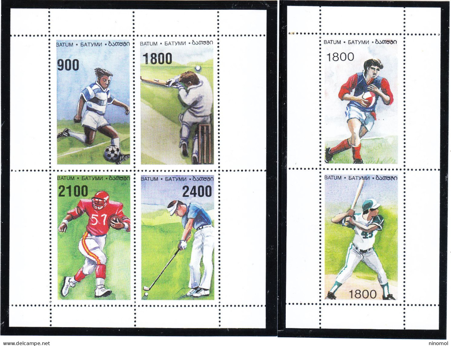 1997  -  Georgia  Batum.  Golf, Cricket, Football, Baseball, Rugby Complete Series MNH - Sänger