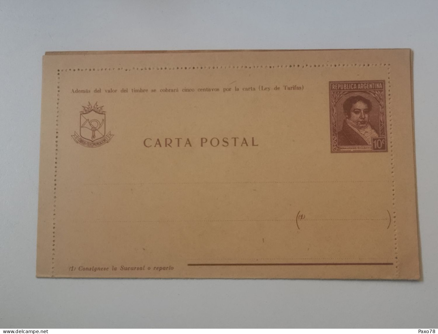 Carta Postal, 10C Argentina - Entiers Postaux