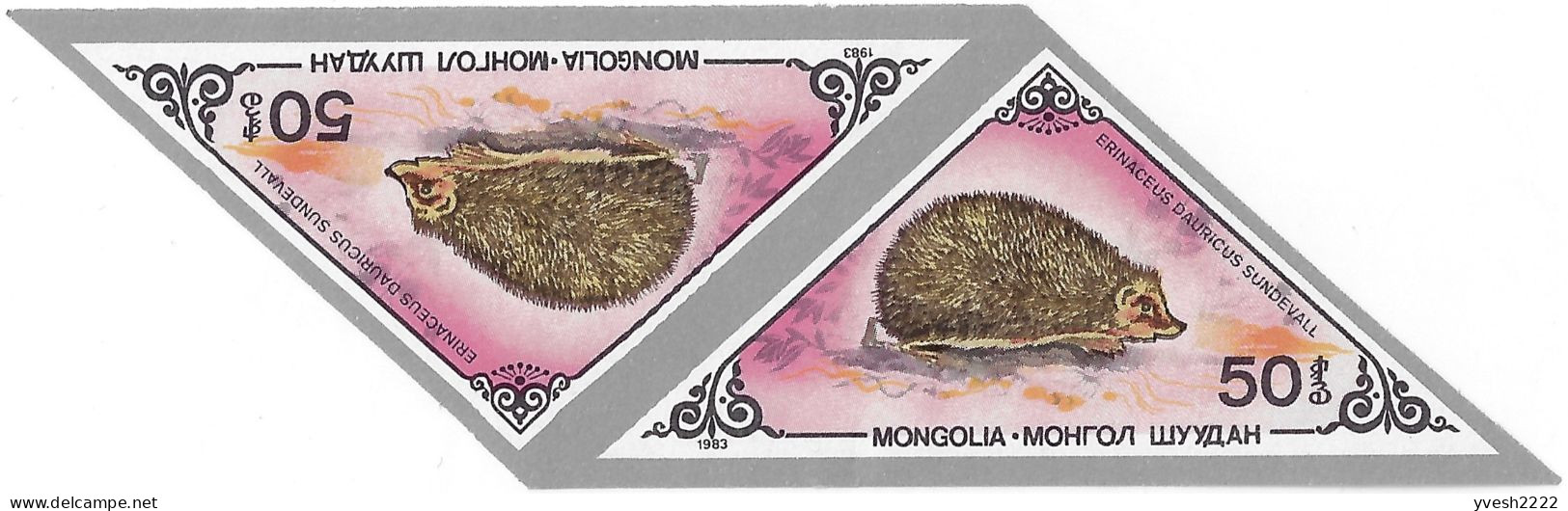 Mongolie 1983 Y&T 1271 à 1277 Non Dentelés En Paires. Pika, Gerboise, écureuil, Souris, Hérisson, Musaraigne, Tamia - Roditori