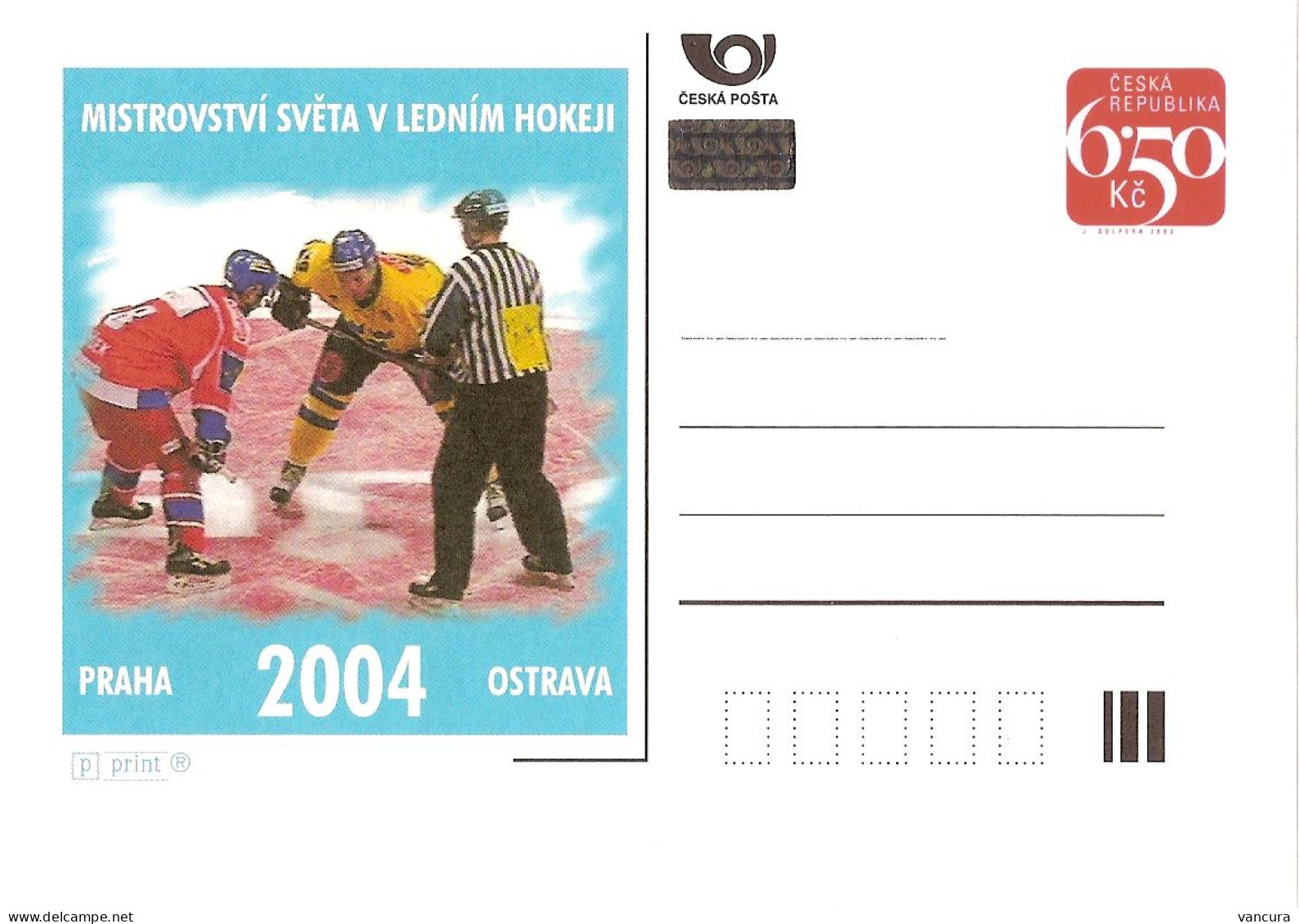 CDV B 468 Czech Republic  World Hockey Championship 2004 - Hockey (sur Glace)