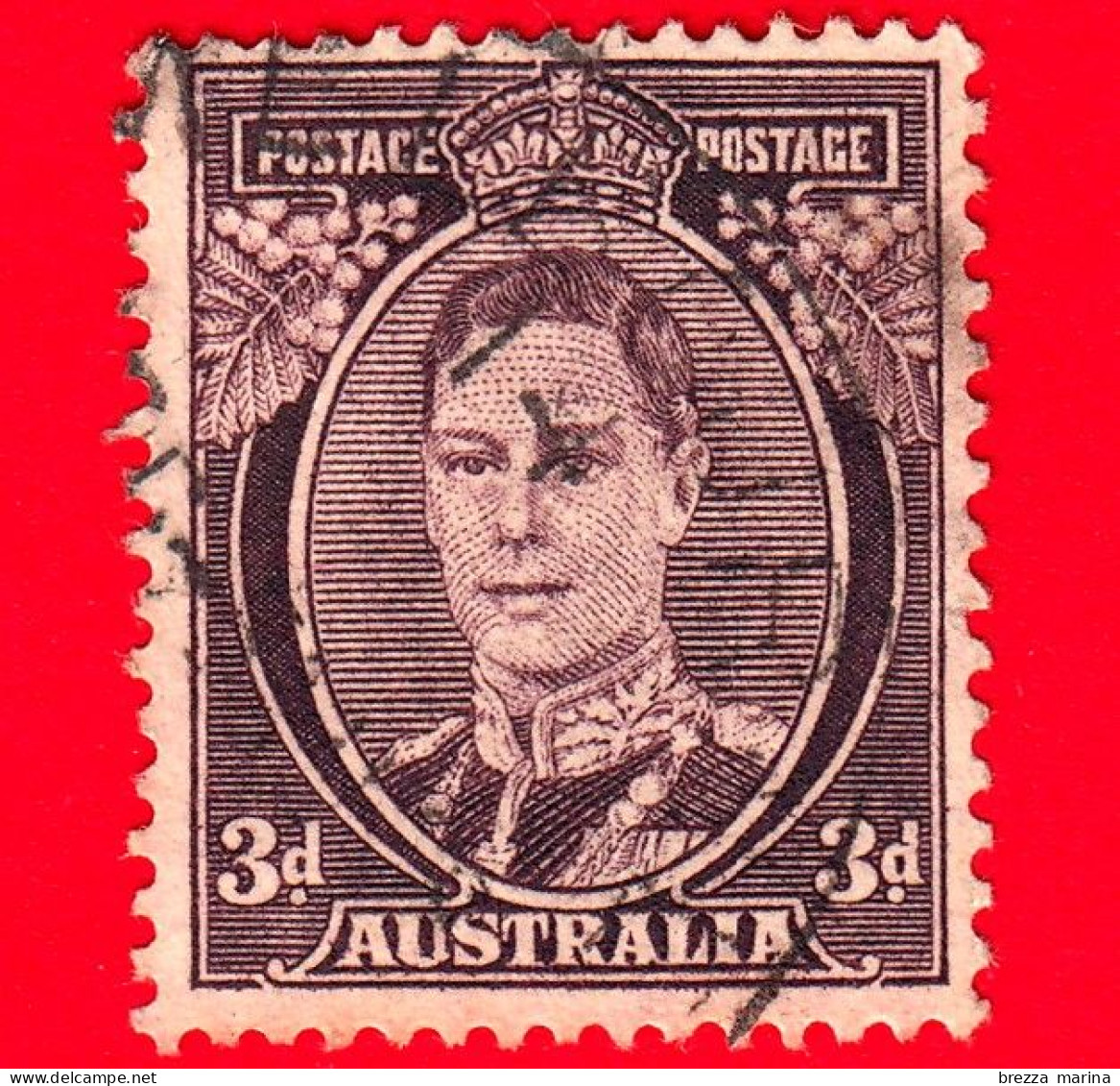 AUSTRALIA - Usato - 1941 - Definitivi Re Giorgio VI - Terza Serie (1941) - King George VI (1895-1952) - 3 - Usados