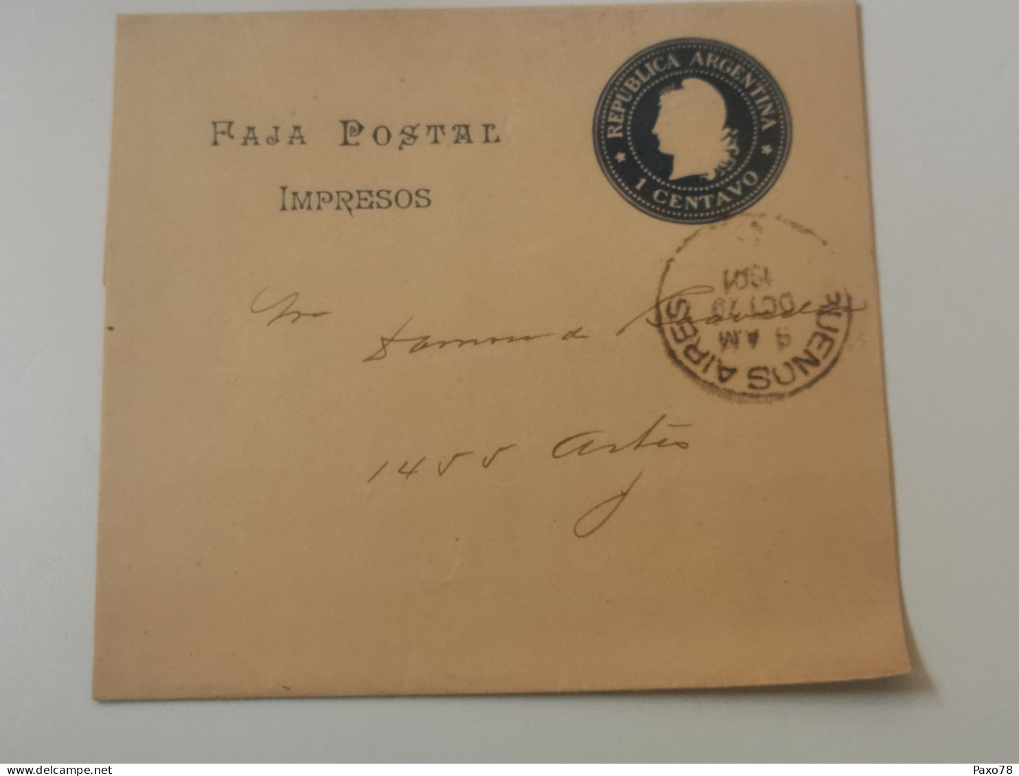 Faja Postal, Argentina, Buenos Aires - Entiers Postaux