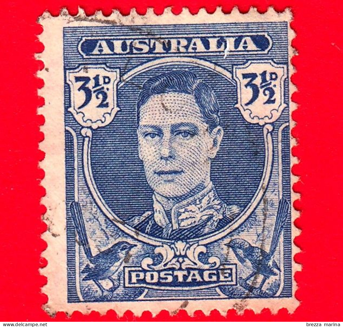 AUSTRALIA - Usato - 1942 - Definitivi Re Giorgio VI - Quarta Serie (1941-44) - King George VI (1895-1952) - 3 ½ - Gebruikt