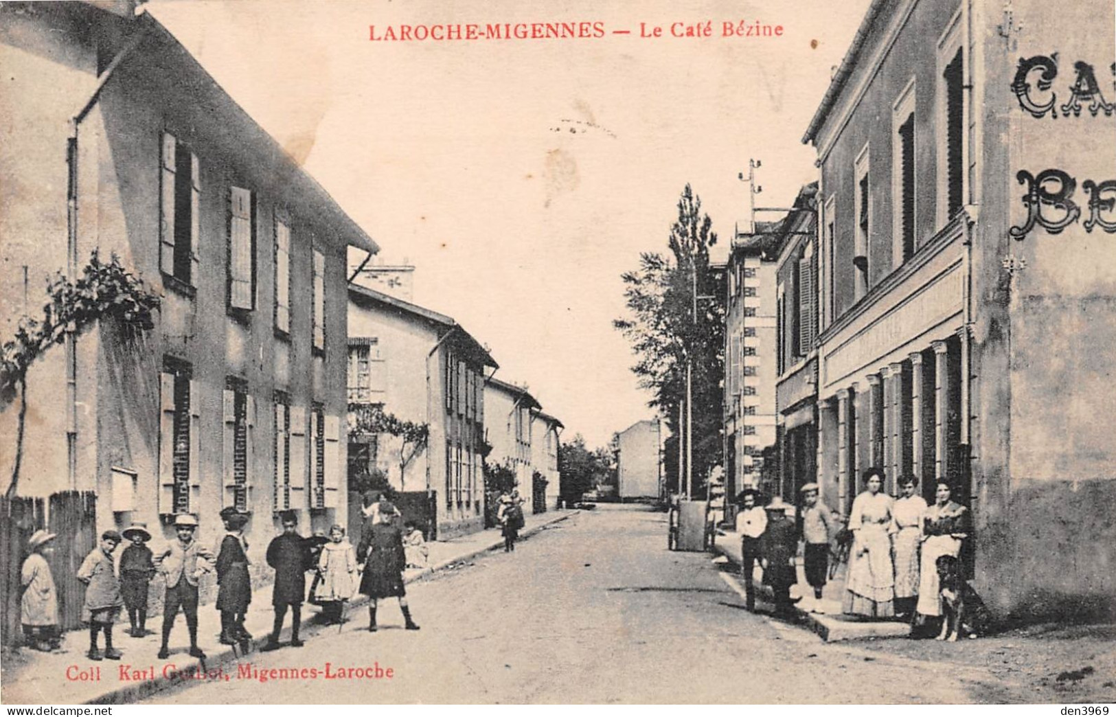 LAROCHE-MIGENNES (Yonne) - Le Café Bézine - Voyagé 1916 (2 Scans) - Laroche Saint Cydroine