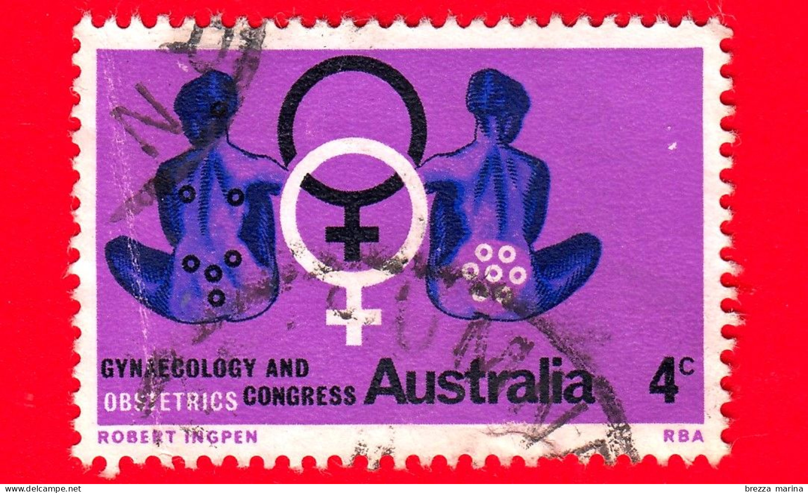 AUSTRALIA - Usato - 1957 - Quinto Congresso Mondiale Di Ginecologia E Ostetricia - Sanità - 4 - Gebruikt