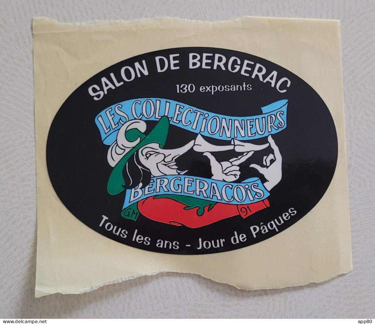Autocollant Vintage Salon De Bergerac / Les Collectionneurs Bergeracois - Autocollants
