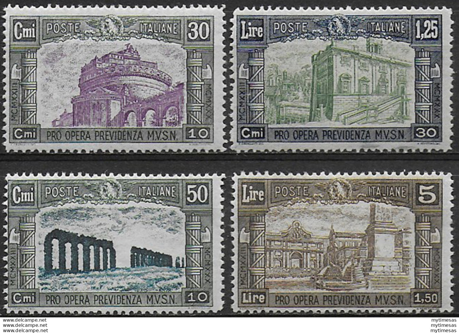 1930 Italia Milizia III Issue 4v. MNH Sassone N. 272/75 - Altri & Non Classificati