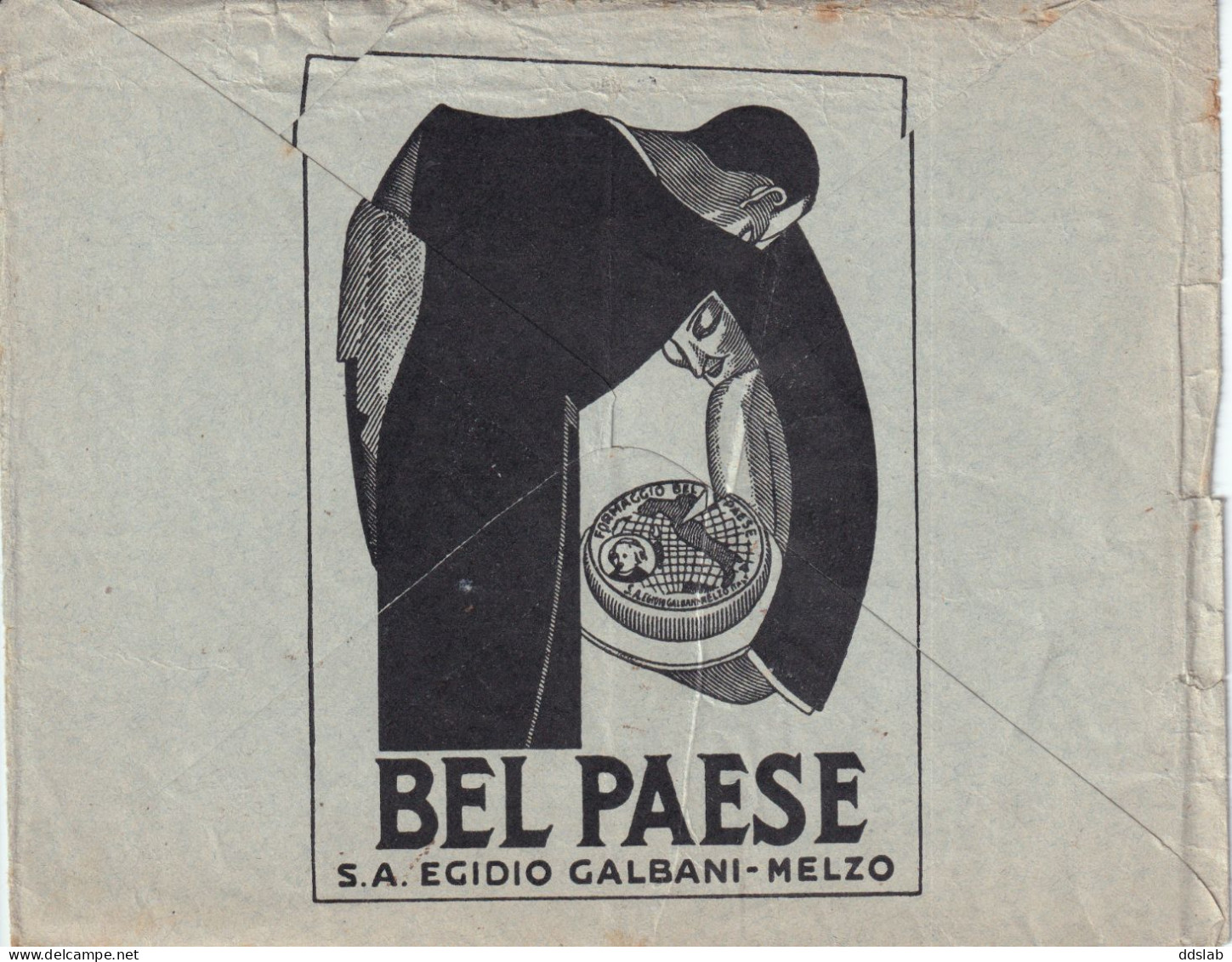 Anni '40 - Busta Fattura Cataldo Ciccolella Rappresentanza Bel Paese S.A. Egidio Galbani Melzo - Marcophilie