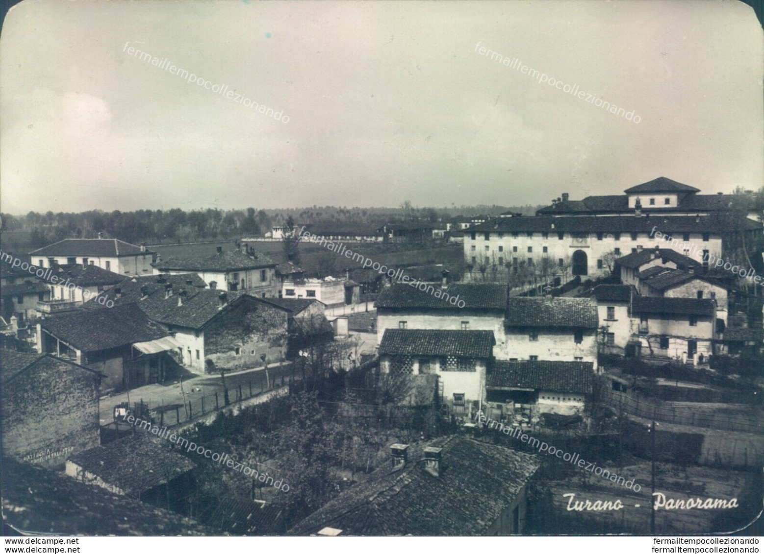 N646 Cartolina Turano Panorama Angoli Arrotondati Provincia Di Lodi - Lodi