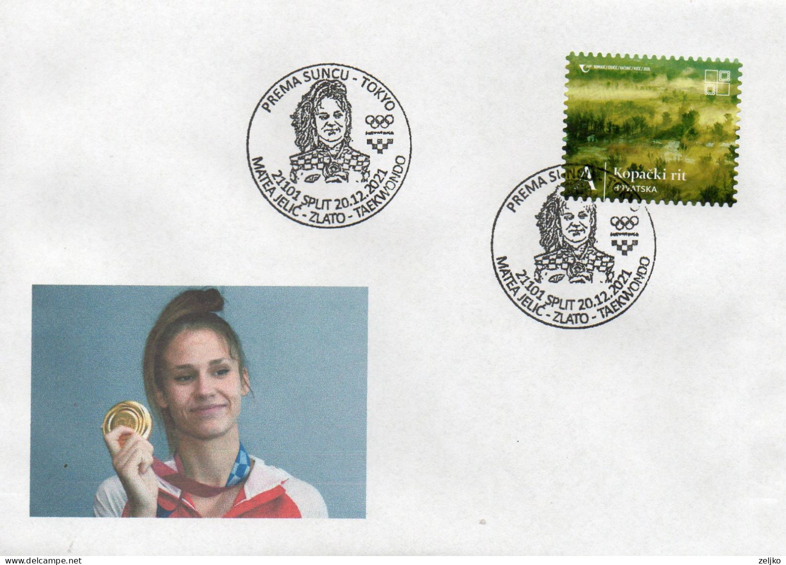 Croatia, Olympic Games 2021 Tokyo, Taekwondo, M. Jelic - Gold Medal, Franked For Sending In Croatia *** - Estate 2020 : Tokio