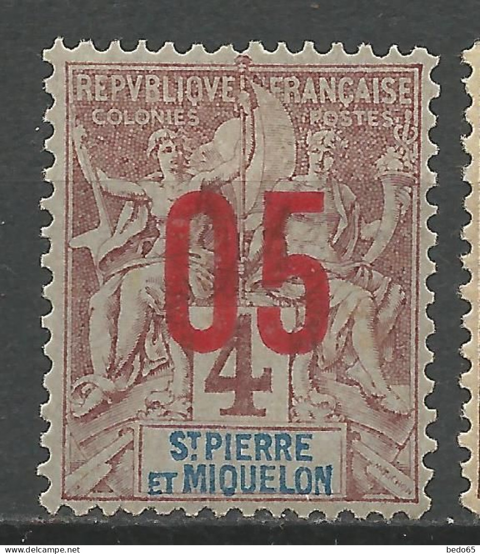 SAINT PIERRE ET MIQUELON N° 95 NEUF* TRACE DE CHARNIERE  / Hinge / MH - Nuevos