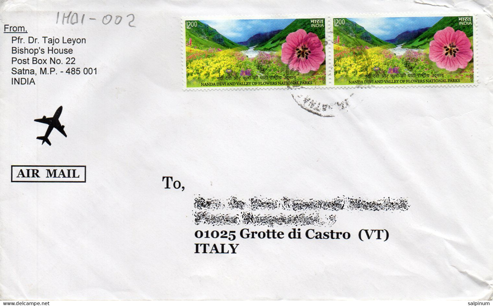 Philatelic Envelope With Stamps Sent From INDIA To ITALY - Covers & Documents