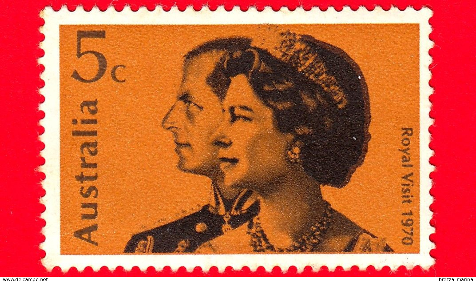 AUSTRALIA - Usato - 1970 - Visita Reale - Royal Visit - 5 - Used Stamps