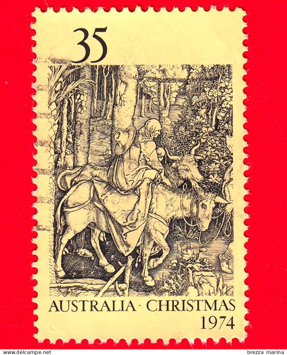 AUSTRALIA ~  Usato ~ 1974 - Natale - Fuga In Egitto Di Albrecht Dürer - 35 - Oblitérés