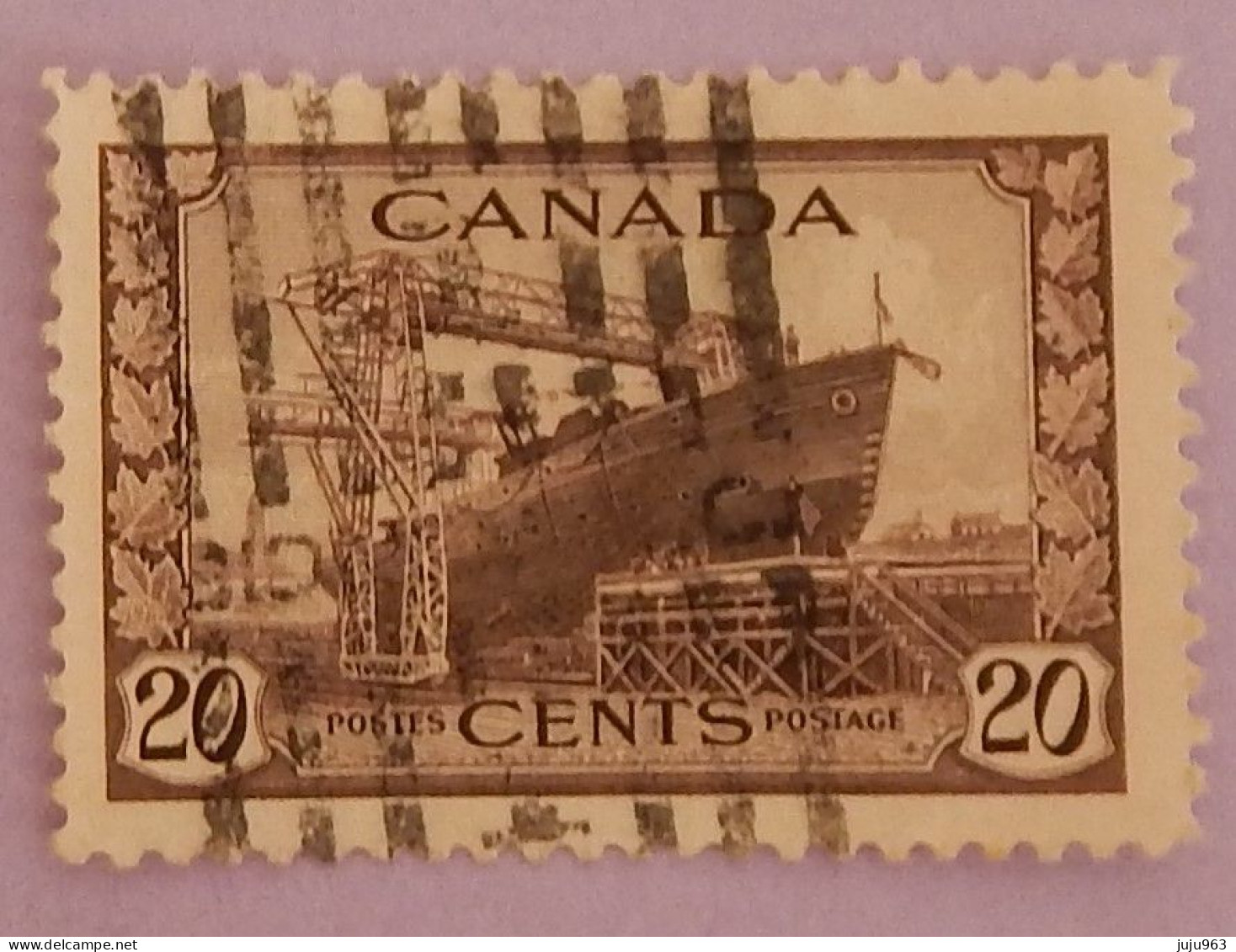 CANADA YT 216 OBLITÉRÉ "CORVETTE" ANNÉES 1943/1948 - Used Stamps