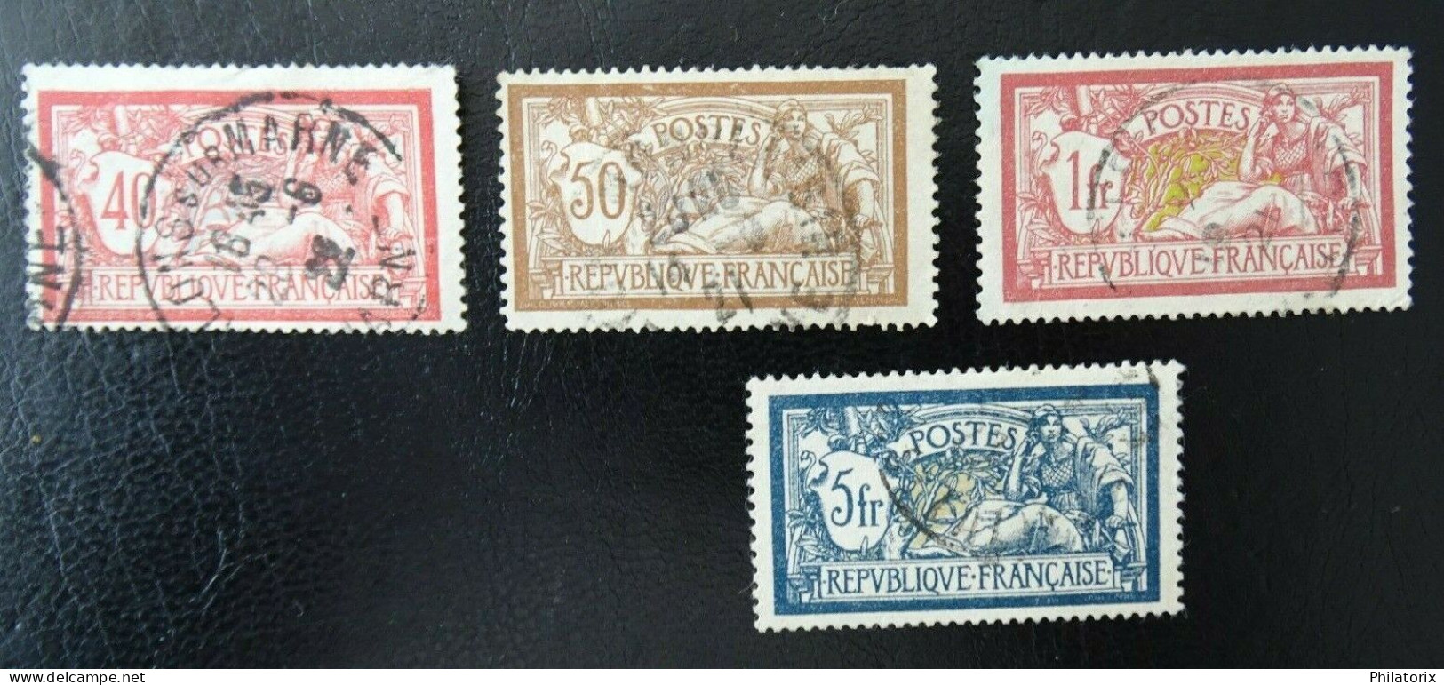 Frankreich Mi 96-100 , Y 119-123 , Gestempelt , Unvollständig - 1898-1900 Sage (Tipo III)